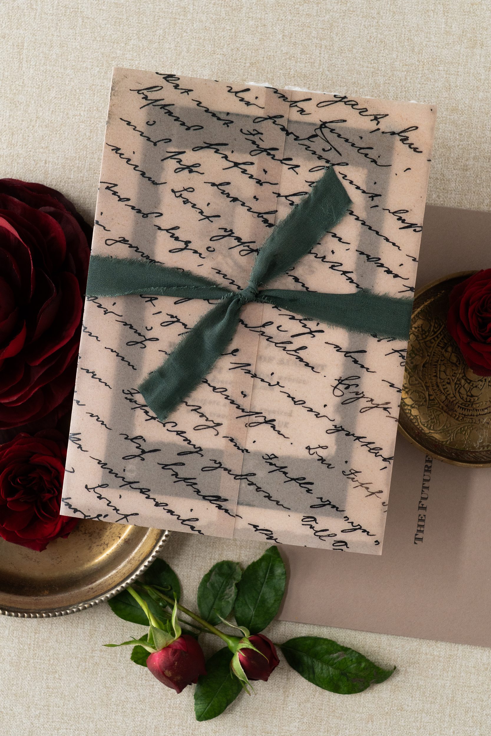 Vintage romantic wedding invitation suite